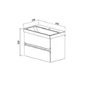 Раковина накладная Belux Париж 70см цвет белый глянец