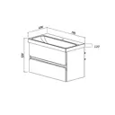 Раковина накладная Belux Париж 80см цвет белый глянец