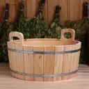 Шайка из липы 20 л пластиковая вставка