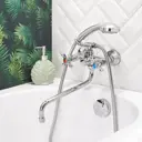 Смеситель для ванны Boou BA5333-3-B723-C018 однорычажный с душевой лейкой цвет хром