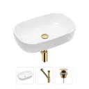 Накладная раковина Lavinia Boho Bathroom Sink 21520010 фарфор 54 см с донным клапаном и металлическим сифоном