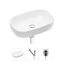 Накладная раковина Lavinia Boho Bathroom Sink 21520016 фарфор 54 см с донным клапаном и металлическим сифоном
