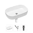 Накладная раковина Lavinia Boho Bathroom Sink Slim 21520069 фарфор 54 см с донным клапаном и металлическим сифоном