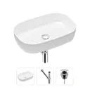 Накладная раковина Lavinia Boho Bathroom Sink Slim 21520060 фарфор 54 см с донным клапаном и металлическим сифоном
