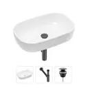 Накладная раковина Lavinia Boho Bathroom Sink 21520038 фарфор 54 см с донным клапаном и металлическим сифоном