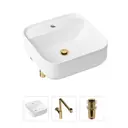 Накладная раковина Lavinia Boho Bathroom Sink Slim 21520319 фарфор 42 см с донным клапаном и металлическим сифоном