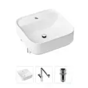 Накладная раковина Lavinia Boho Bathroom Sink Slim 21520315 фарфор 42 см с донным клапаном и металлическим сифоном