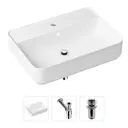 Накладная раковина Lavinia Boho Bathroom Sink Slim 21520327 фарфор 60 см с донным клапаном и металлическим сифоном