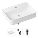 Накладная раковина Lavinia Boho Bathroom Sink Slim 21520325 фарфор 60 см с донным клапаном и металлическим сифоном