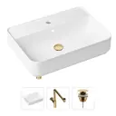 Накладная раковина Lavinia Boho Bathroom Sink Slim 21520374 фарфор 60 см с донным клапаном и металлическим сифоном
