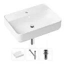 Накладная раковина Lavinia Boho Bathroom Sink Slim 21520329 фарфор 60 см с донным клапаном и металлическим сифоном
