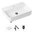 Накладная раковина Lavinia Boho Bathroom Sink Slim 21520372 фарфор 60 см с донным клапаном и металлическим сифоном