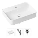 Накладная раковина Lavinia Boho Bathroom Sink Slim 21520328 фарфор 60 см с донным клапаном и металлическим сифоном