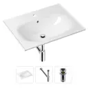 Врезная раковина Lavinia Boho Bathroom Sink 21520437 фарфор 60 см с донным клапаном и металлическим сифоном