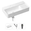 Накладная раковина Lavinia Boho Bathroom Sink Slim 21520502 фарфор 60 см с донным клапаном и металлическим сифоном