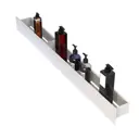 Полка для ванной комнаты Flow Skyline Mono 106x15см металл белый матовый