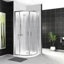 Душевой уголок Belbagno UNO-195-R-2-100-CH-CR 1/4 круга 100x100см серебро профиль эффект стекла структурный