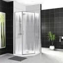 Душевой уголок Belbagno UNO-195-P-1-90-CH-CR прямой 90x90см серебро профиль эффект стекла структурный