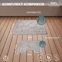 Коврик для ванной комнаты РМС КК-02ТС 50x60см/100x60см цвет серый