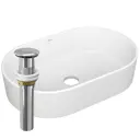 Раковина накладная Bauedge BAU Nimb BH1163 56 см выпуск клик-клак цвет белый/хром