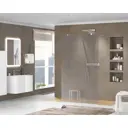 Душевая перегородка Cezares LIBERTA-L-2-120-GR-Cr 120x195см хромированный профиль