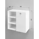 Шкаф подвесной Regent style виола левый 59x55.7см цвет белый