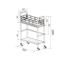 Этажерка на колесиках MY SPACE PRBC338BL прямоугольная цвет черный
