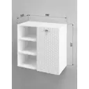 Шкаф подвесной Regent style соната с корзиной левый 30x55.7см цвет белый