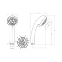 Лейка для душа Fashun A19-1 3 режимная цвет хром