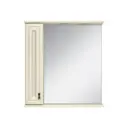 Зеркальный шкаф для ванной Misty Лувр П-Лвр03075-1014Л 75x80см слоновая кость