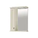 Зеркальный шкаф для ванной Misty Лувр П-Лвр03065-1014Л 65x80см слоновая кость