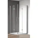 Душевой уголок CEZARES ECO-O-ASH-2-90/100-C-Cr эффект стекла прозрачный, профиль хром