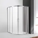 Душевой уголок Cezares MOLVENO-R-22-90+30-P-Cr округлый 120x120см хромированный профиль эффект стекла рифленый