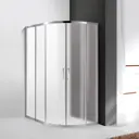 Душевой уголок Cezares MOLVENO-RH-2-130/100-P-Cr округлый 130x100см хромированный профиль эффект стекла рифленый