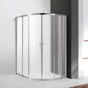 Душевой уголок Cezares MOLVENO-RH-22-130/120-P-Cr округлый 130x120см хромированный профиль эффект стекла рифленый