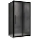 Душевой уголок Abber Schwarzer Diamant AG30150BMH-S100BM прямоугольный 100x150см черный профиль эффект стекла матовый