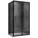 Душевой уголок Abber Schwarzer Diamant AG30110B5-S50B5 прямоугольный 50x110см черный профиль эффект стекла прозрачный