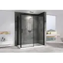 Душевой уголок Abber Komfort AG93170B-S102B прямоугольный 100x170см черный профиль эффект стекла прозрачный