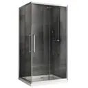 Душевой уголок Abber Schwarzer Diamant AG02128H прямоугольный 80x120см хромированный профиль эффект стекла прозрачный