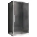 Душевой уголок Abber Schwarzer Diamant AG30100MH-S85M прямоугольный 85x100см хромированный профиль эффект стекла матовый
