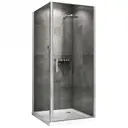 Душевой уголок Abber Sonnenstrand AG04090-S85 прямоугольный 85x90см серебро профиль эффект стекла прозрачный