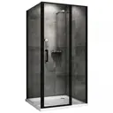 Душевой уголок Abber Sonnenstrand AG04110BS-S85B прямоугольный 85x110см черный профиль эффект стекла прозрачный