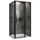 Душевой уголок Abber Sonnenstrand AG04120BS-S90B прямоугольный 90x120см черный профиль эффект стекла прозрачный