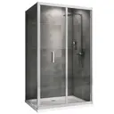 Душевой уголок Abber Sonnenstrand AG07090-S70 прямоугольный 70x90см серебро профиль эффект стекла прозрачный