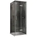 Душевой уголок Abber Zart AG08100P-S101 квадрат 100x100см серебро профиль эффект стекла прозрачный