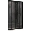 Душевая дверь Abber AG33180BH 180см эффект стекла прозрачный раздвижной