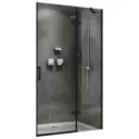 Душевая дверь Abber AG08100B 100см эффект стекла прозрачный распашной