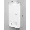 Шкаф подвесной Regent style Соната левый угловой 31.6x81.6см цвет белый