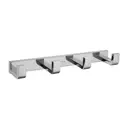 Вешалка для вещей 4 крючка Abber AA1751 29x3x6 см нержавеющая сталь цвет хромированный