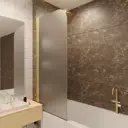 Ширма на ванну Aceglass УТ-00015145 140x80см поворотная профиль золото матовое, стекло 6 мм сатин